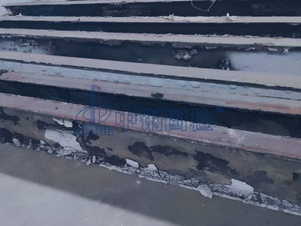 鋼結(jié)構(gòu)防火涂料檢測后圖片