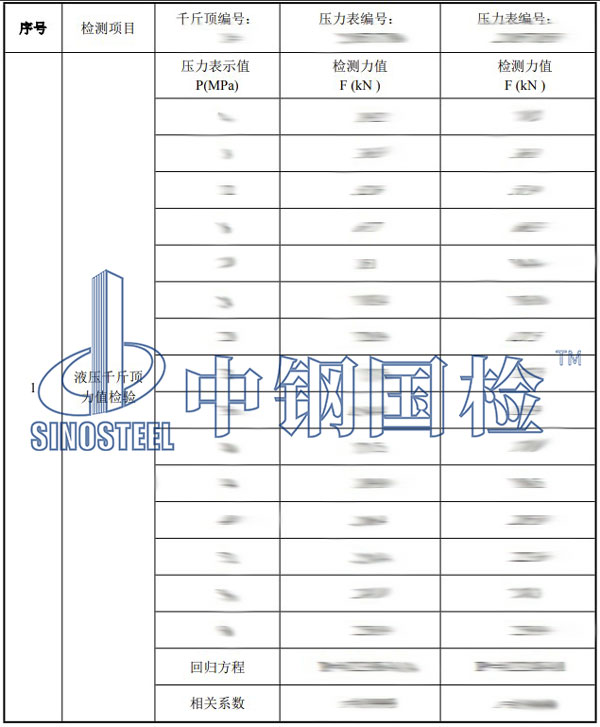 千斤頂檢測項目結果