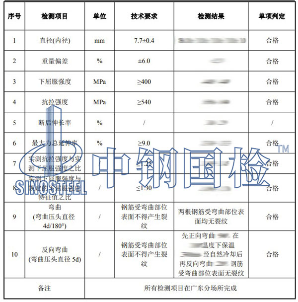 鋼筋拉伸試驗項目