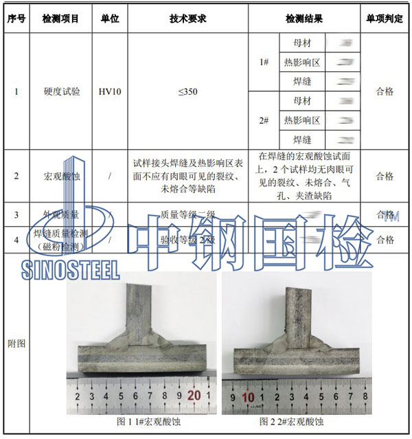 角焊縫檢測項目結果