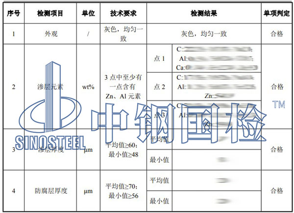吊籃檢測項目結(jié)果