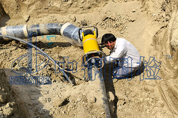 管道拍片檢測現場