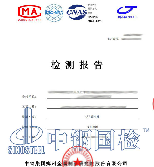 鉆孔灌注樁檢測報告