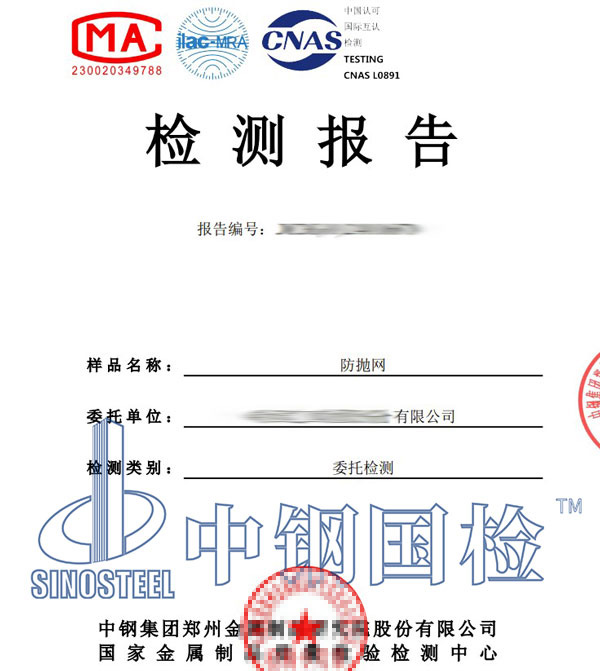 防拋網檢測報告