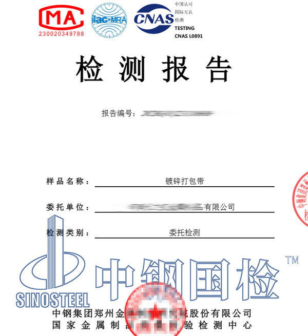 打包帶檢測報告