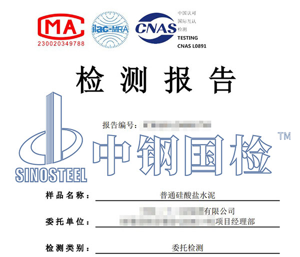 水泥組分檢測報告