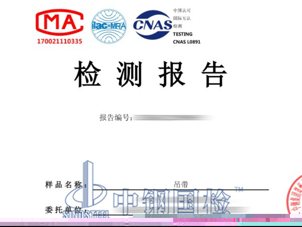 鋼絲繩吊帶拉力檢測報告