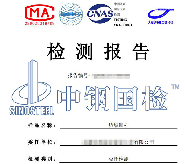 邊坡錨桿拉拔試驗報告