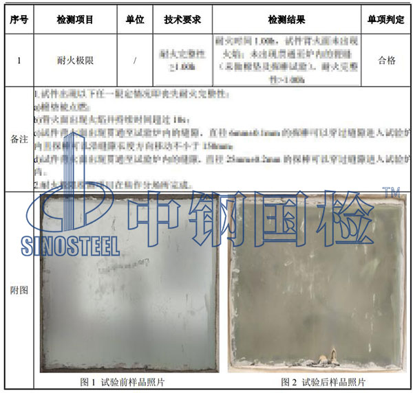 鍍鋅風(fēng)管耐火極限檢測(cè)結(jié)果