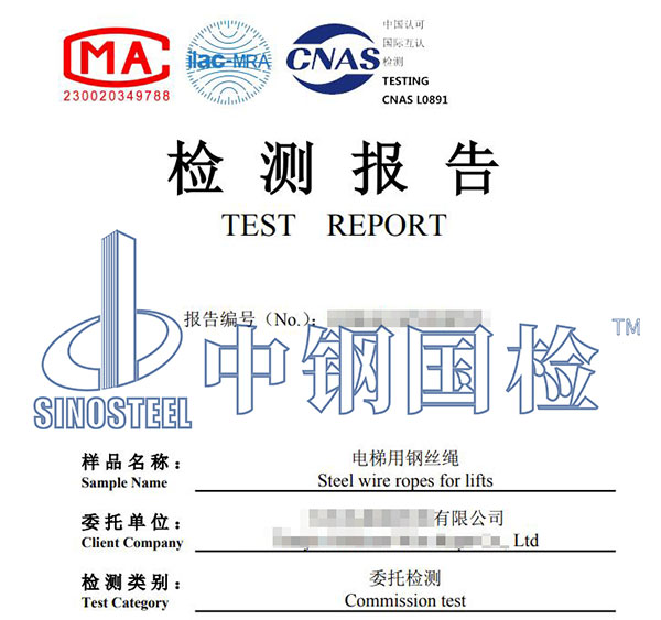 電梯鋼絲繩檢測(cè)報(bào)告