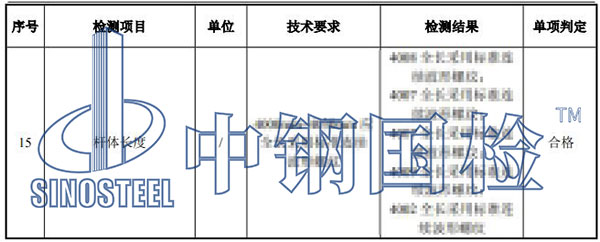 中空錨桿檢測項目結果